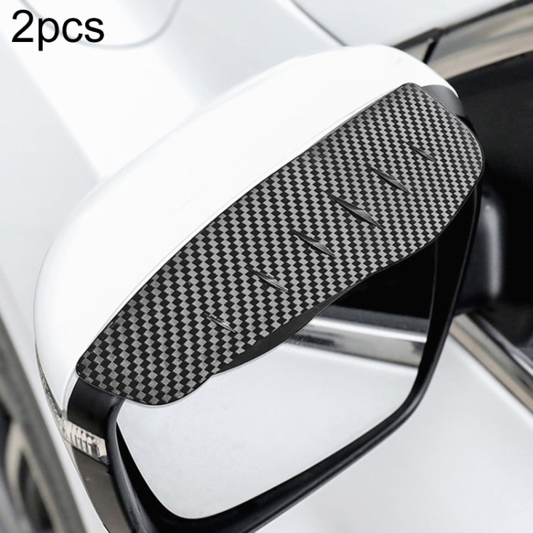 Car Rear View Mirror Rain Eyebrow Cover Catering Mirror PVC Carbon