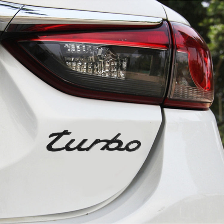 Car TURBO Personalized Aluminum Alloy Decorative Stickers