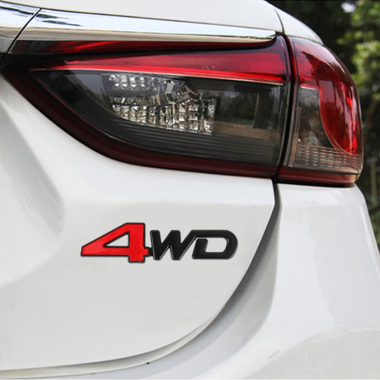 Car 4WD Personalized Aluminum Alloy Decorative Stickers