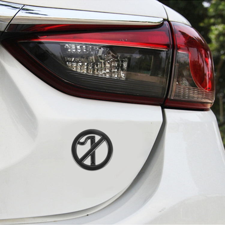 Car No Smoking Sign Universal Personalized Aluminum Alloy Decorative
