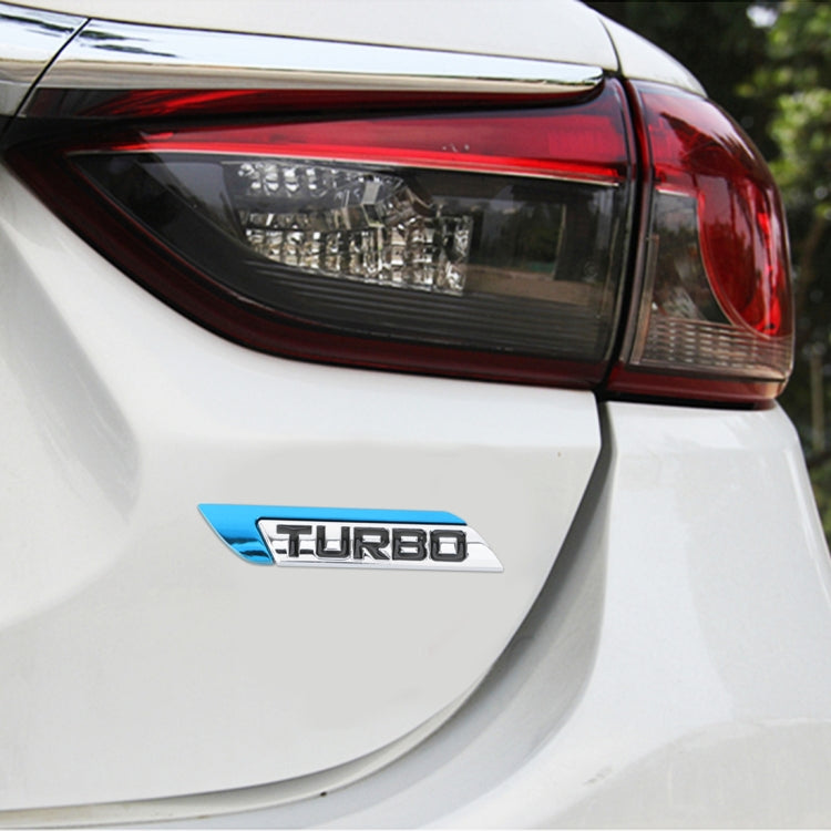 1 Pair Car Turbo Personalized Aluminum Alloy Decorative Stickers
