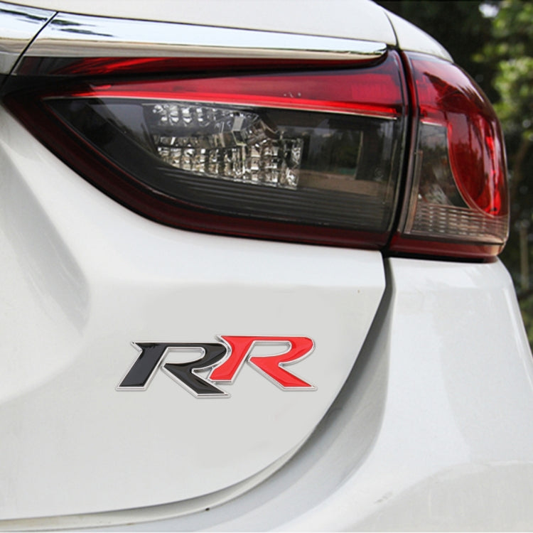 Car Dual R Metal Stickers Personalized Aluminum Alloy Decorative