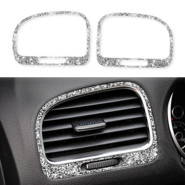 Car Left and Right Air Outlet Diamond Decoration Cover Sticker for