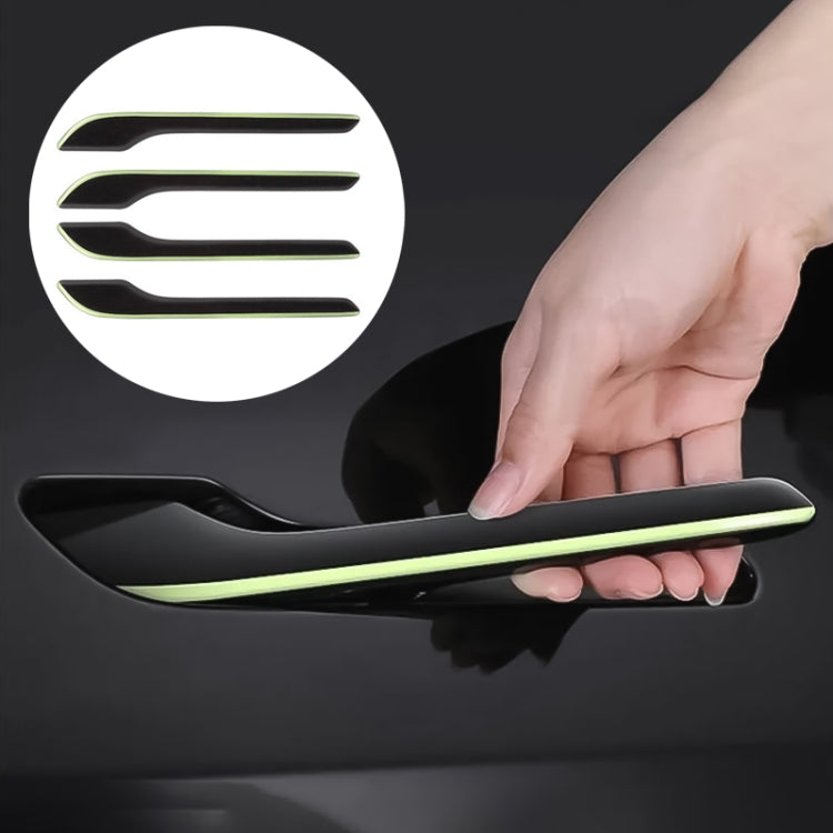 For Tesla Model 3 / Y 4pcs / Set Car Door Handle Luminous Decorative