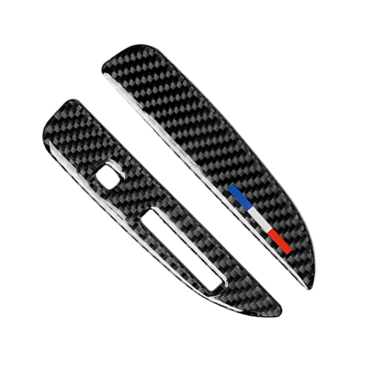 2 PCS Car USA Color Carbon Fiber Gearshift Panel Decorative Sticker for Ford Mustang 2015-2017, Left Drive, Gearshift Panel