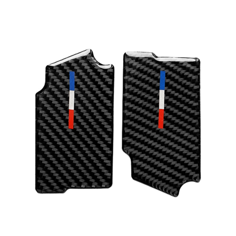 2 PCS Car USA Color Carbon Fiber Door Inner Handle Wrist Panel Decorative Sticker for Ford Mustang 2015-2017, Door Inner Handle Wrist