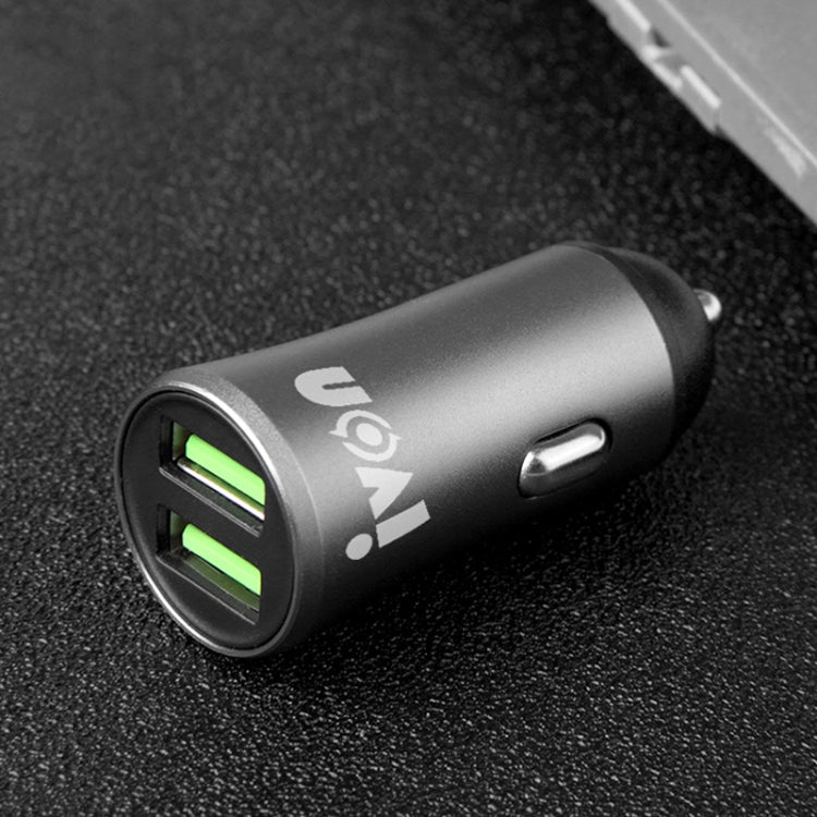 IVON CC26 5V 2.1A Dual USB Port Mini Car Charger, CC26 Grey – Bulky Mart