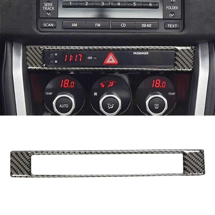 Car Carbon Fiber Central Control Clock Decorative Sticker for Subaru