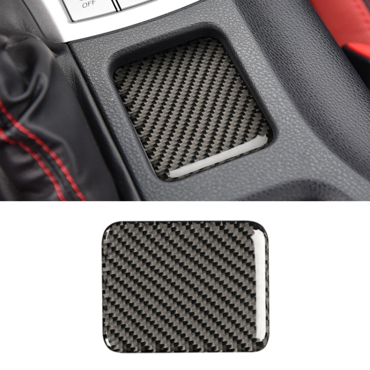 Car Carbon Fiber Seat Heating Panel Decorative Sticker for Subaru BRZ