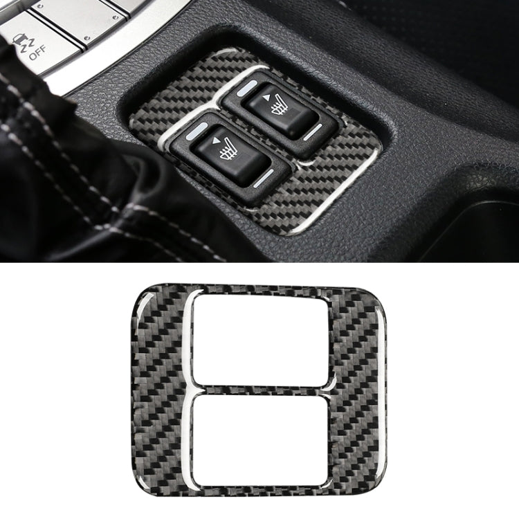 Car Carbon Fiber Seat Heating Panel Decorative Sticker for Subaru BRZ
