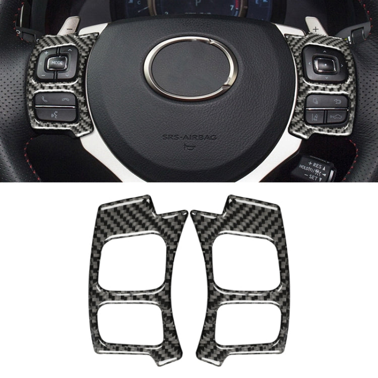 Car Carbon Fiber Steering Wheel Button Decorative Sticker for Lexus