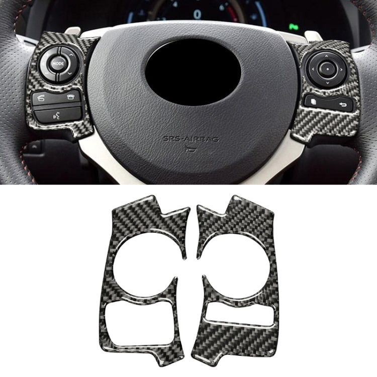 Car Carbon Fiber Steering Wheel Button Decorative Sticker for Lexus