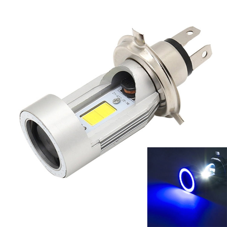 H4 DC12-80V / 20W / 6000K / 2000LM Motorcycle Headlight with Angel