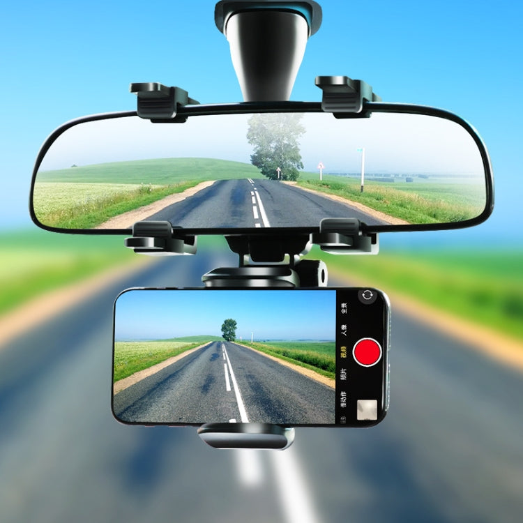 Car Rearview Mirror Mobile Phone Bracket Navigation Recorder Rotating
