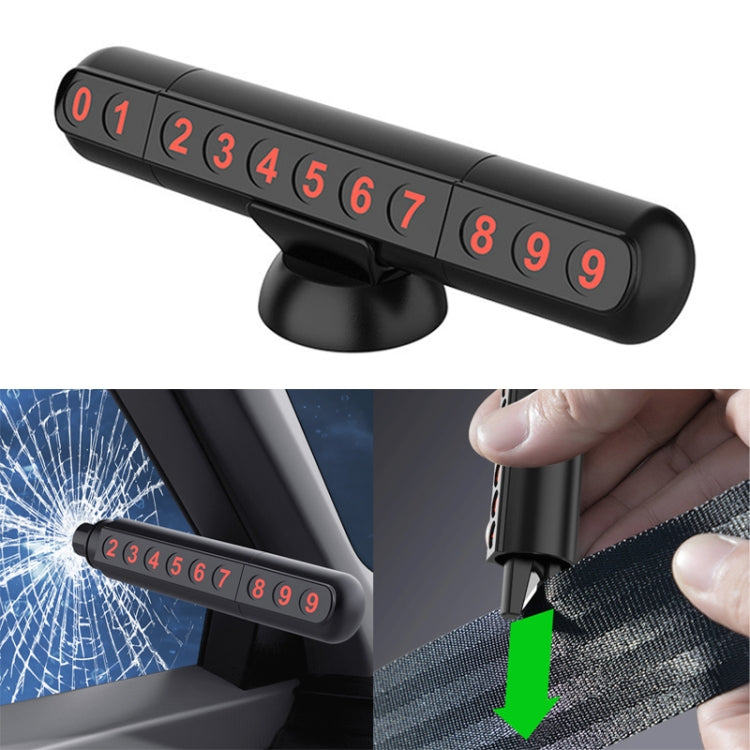 3R-2166 3 in 1 Multifunctional Car Parking Number Plate with Safety