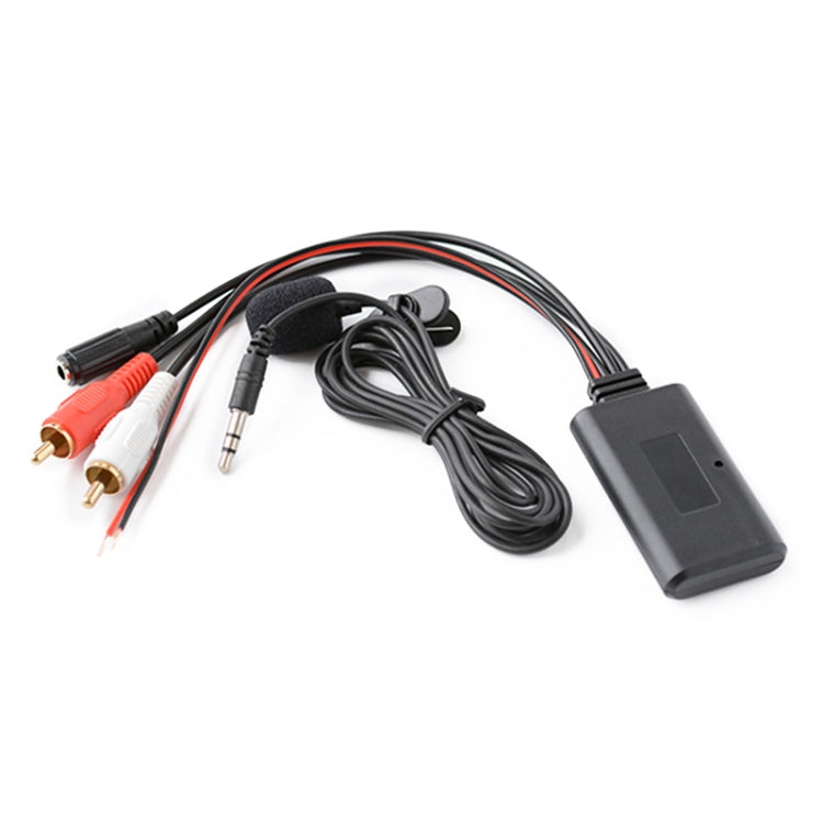 Car 2RCA Lotus Male Head AUX Music + MIC Bluetooth Phone Cable