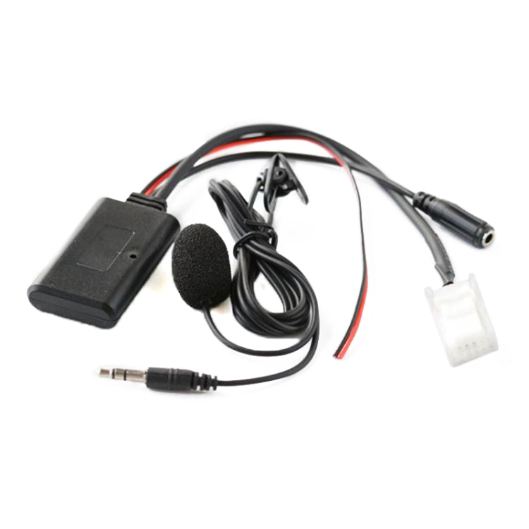 Car Wireless Audio Adapter Cable Bluetooth Music AUX Receiver + MIC