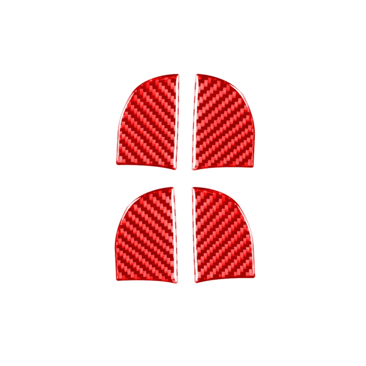 4 PCS / Set Carbon Fiber Car Inner Door Bowl Decorative Sticker for