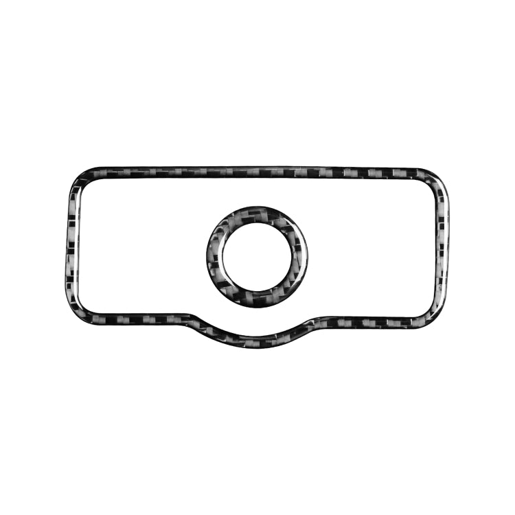 2 PCS / Set Carbon Fiber Car Headlight Switch Decorative Sticker for