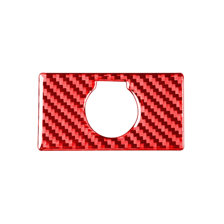 Carbon Fiber Car Rear Cigarette Lighter Switch Decorative Sticker for
