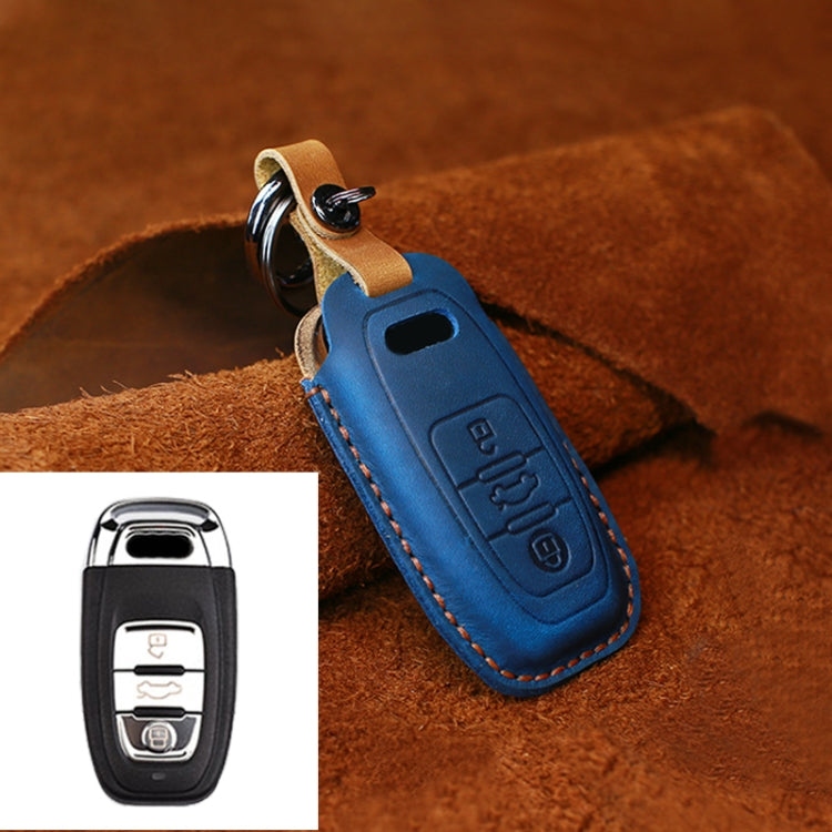 For Audi Series Car Cowhide Leather Key Protective Cover Key Case