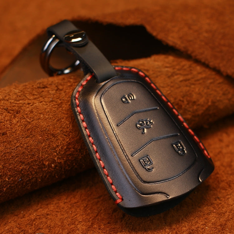For Cadillac Car Cowhide Leather Key Protective Cover Key Case
