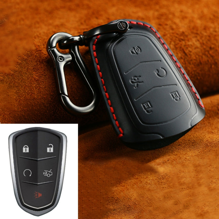 For Cadillac Car Cowhide Leather Key Protective Cover Key Case