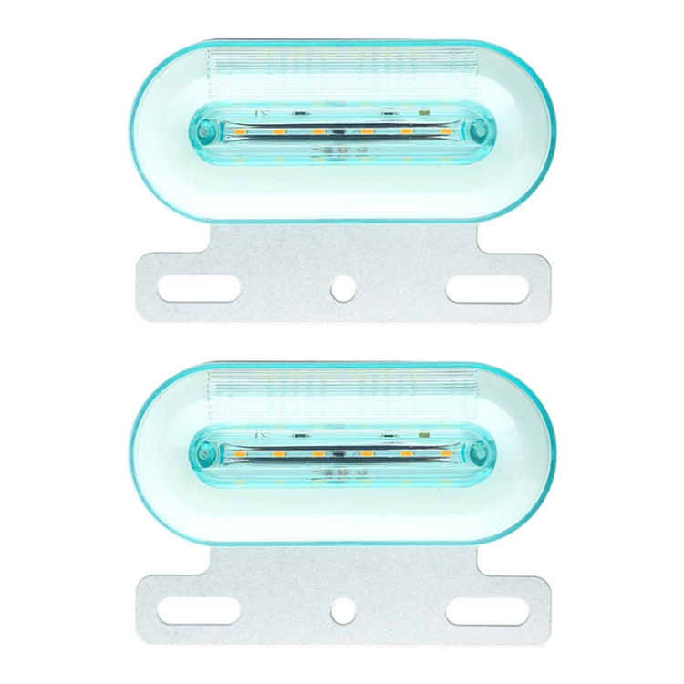 2 PCS 24V 12LED Car Oval Side Lamp