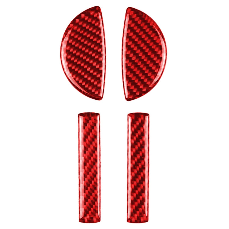 4 in 1 Car Carbon Fiber Door Handle Decorative Sticker for BMW Mini