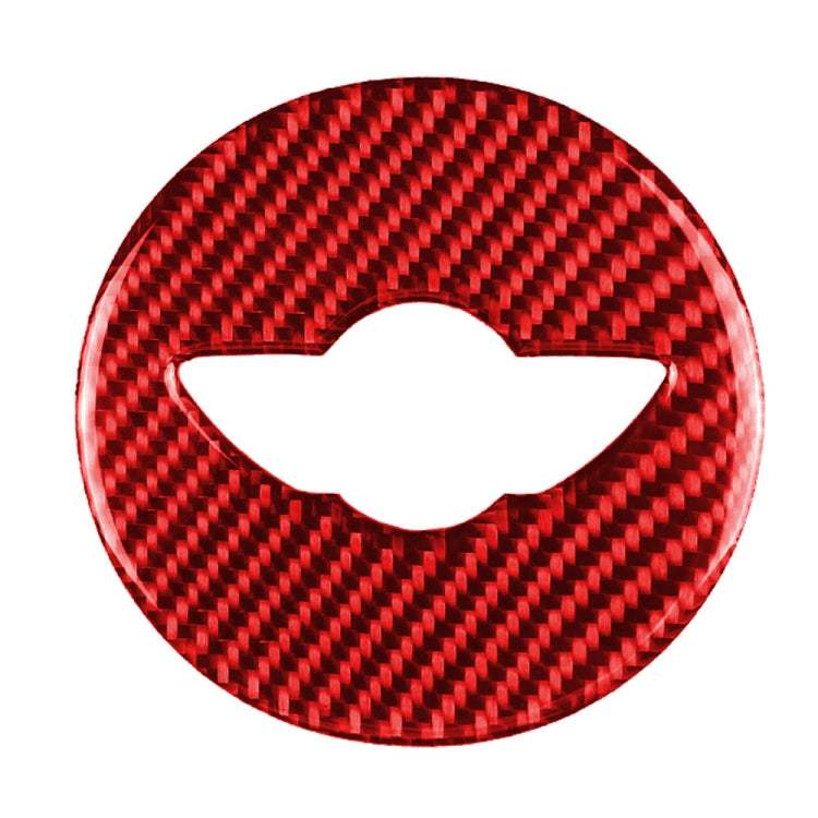 Car Carbon Fiber Steering Wheel Logo Decorative Sticker for BMW Mini