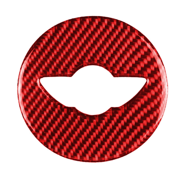 Car Carbon Fiber Steering Wheel Logo Decorative Sticker for BMW Mini