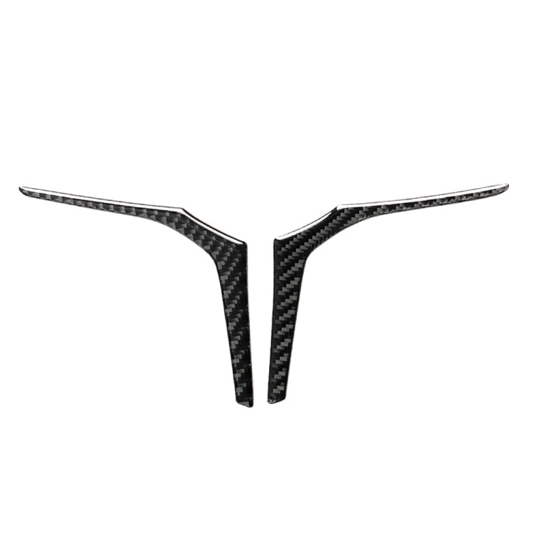 2 in 1 Car Carbon Fiber Steering Wheel Below Decorative Sticker for