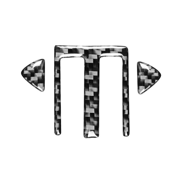 3 in 1 Car Carbon Fiber Central Air Outlet Decorative Sticker for