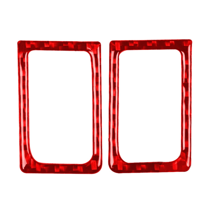 2 PCS / Set Carbon Fiber Car Left Right Door Lock Decorative Sticker