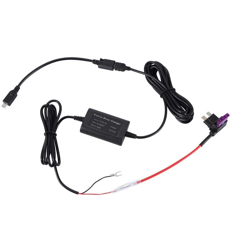 Vehicle Data Recorder Voltage Drop Line 12V to 5V Low Voltage Protection Electrical Appliance Step-down Line, Length: 3.2m, Vehicle Data Recorder Voltage Drop Line
