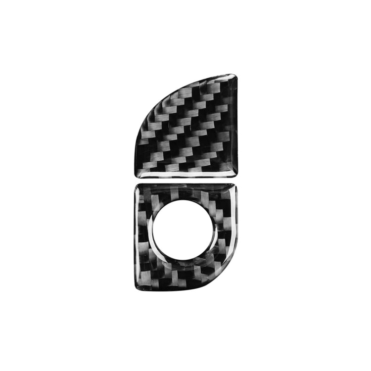 2 PCS / Set Carbon Fiber Car Storage Box Switch Decorative Sticker