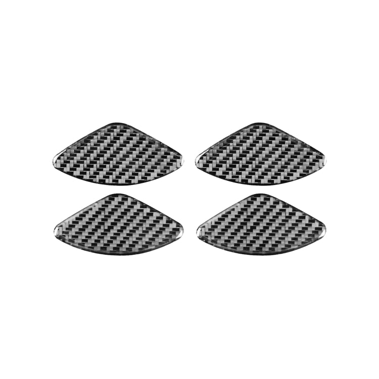 4 PCS / Set Carbon Fiber Car Inner Door Bowl Patch Decorative Sticker