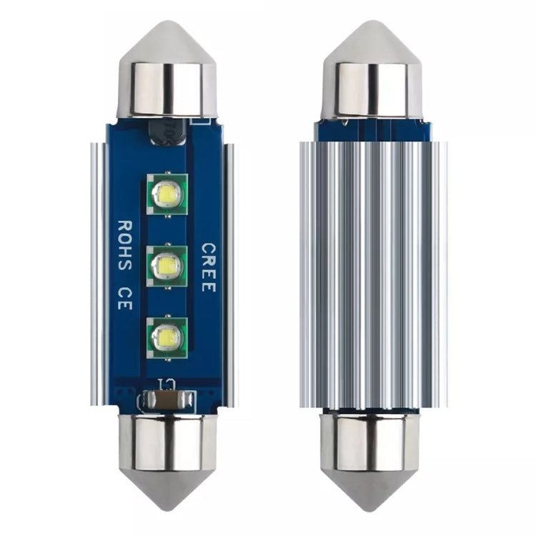 2pcs 41mm IC12V / 2.76W / 0.23A / 300LM 3LEDs SMD Car Reading Lamp