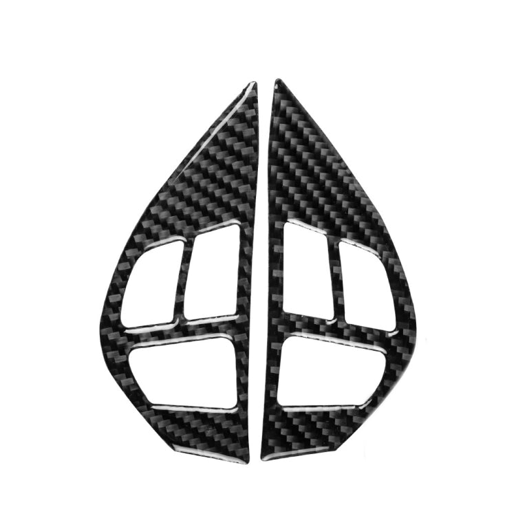 2 PCS Car Carbon Fiber Steering Wheel Buttons Decorative Sticker for