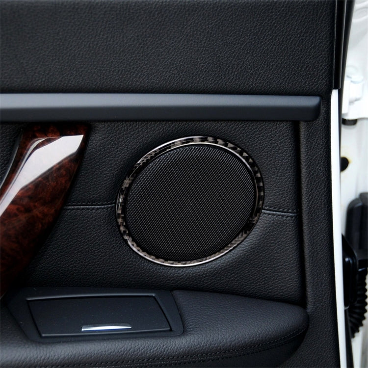 Carbon Fiber Car Horn Circle Decorative Sticker for BMW E90 / E84 /