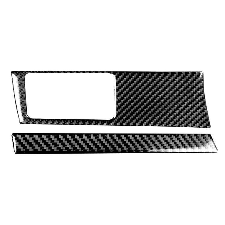 2 in 1 Car Carbon Fiber Headlight Switch Panel Decorative Sticker for