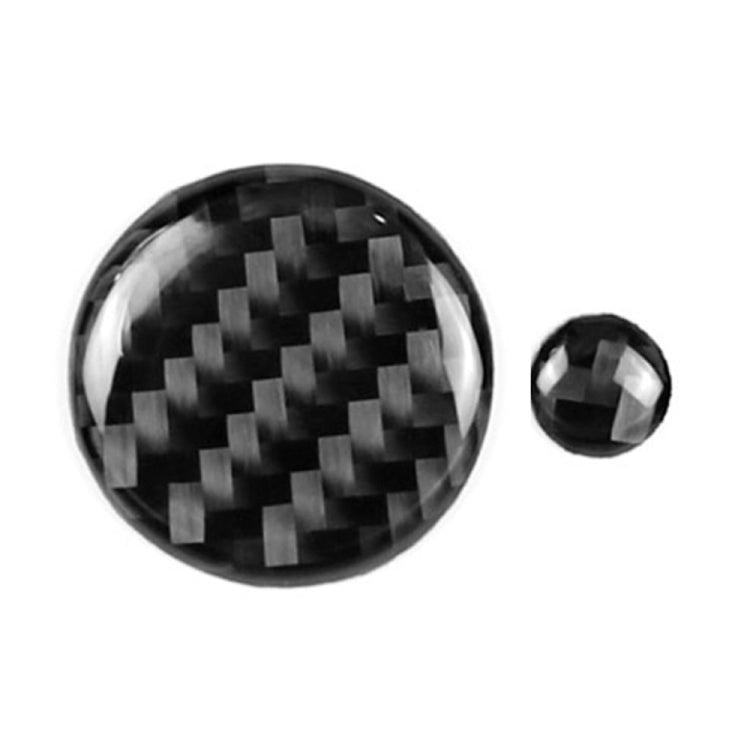 One Set Car Carbon Fiber Multimedia Knob Decorative Sticker for Mazda