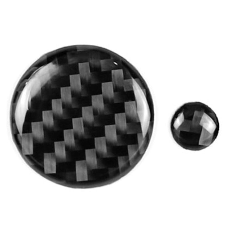 One Set Car Carbon Fiber Central Control Multimedia Knob Decorative