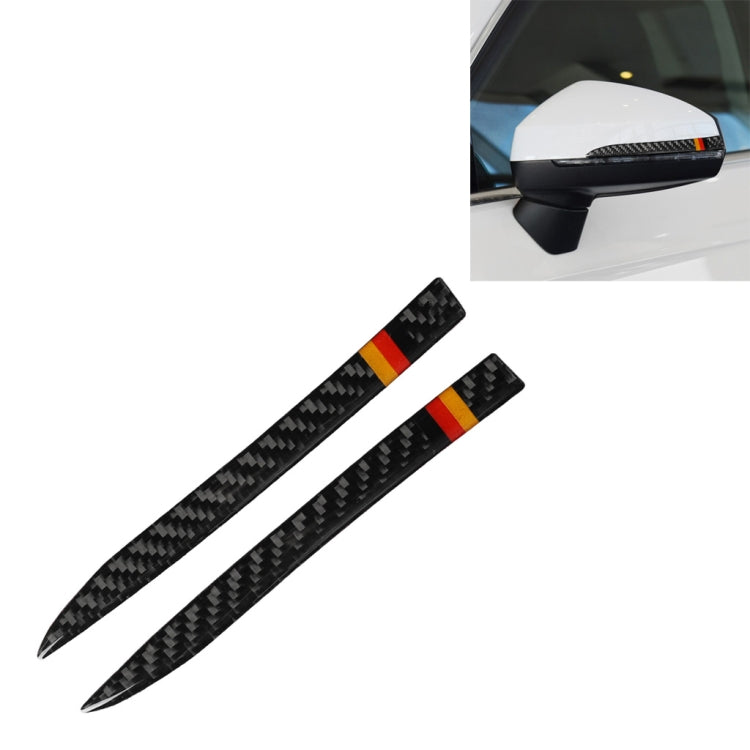 Car Carbon Fiber Rearview Mirror Anti-collision Strip for Audi A6 S6