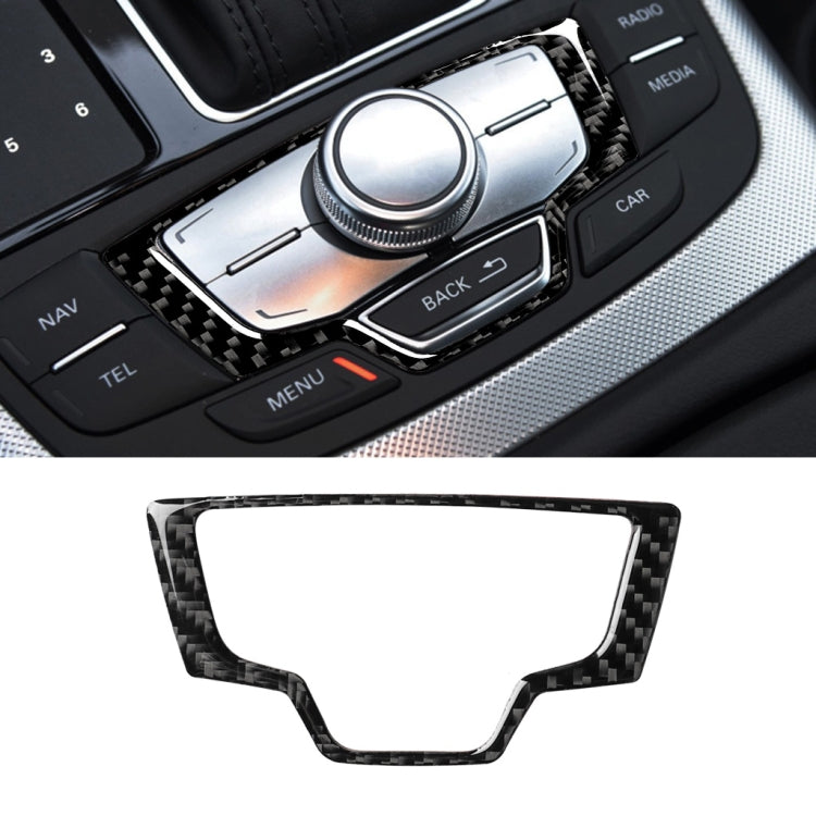 Car Carbon Fiber Multimedia Panel Decorative Sticker for Audi A6 S6