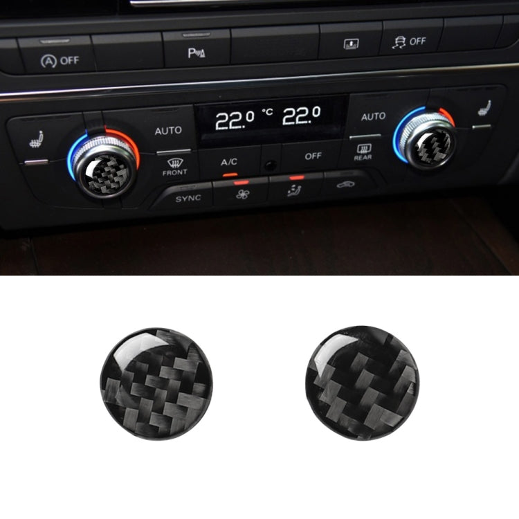 Car Carbon Fiber Air Conditioning Button Decorative Sticker for Audi