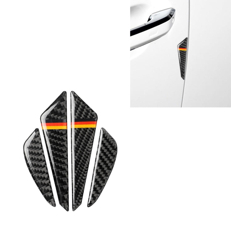 Car Carbon Fiber German Flag Pattern Anti-collision Sticker for Audi