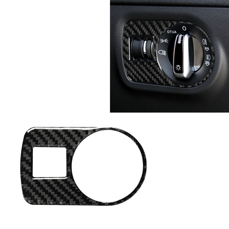Car Carbon Fiber Headlight Switch Decorative Sticker for Audi TT 8n