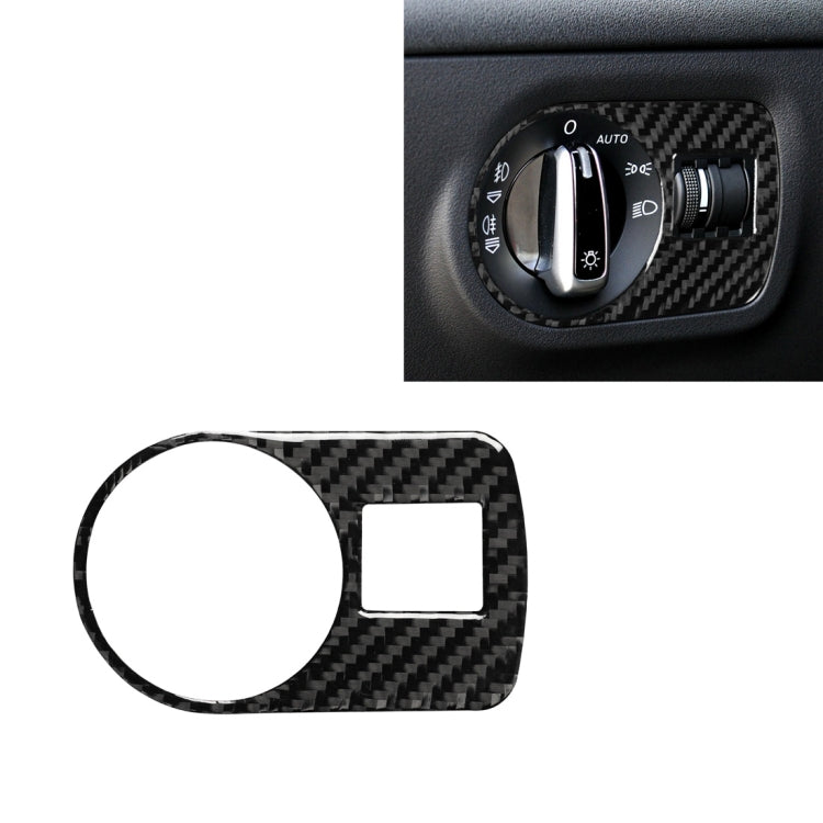 Car Carbon Fiber Headlight Switch Decorative Sticker for Audi TT 8n