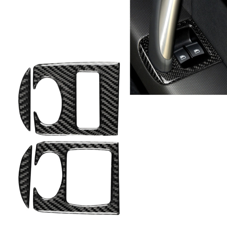 Car Carbon Fiber Glass Lifter Panel Decorative Sticker for Audi TT 8n